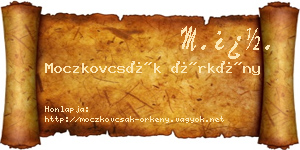 Moczkovcsák Örkény névjegykártya